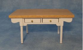 Kitchen Table White and Pine (120 x 70 x 65mm)