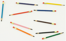 Package of Coloured Pencils, 10 Pk (3/4"L x 1/16"D)