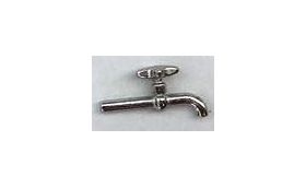 Wall Tap with Handle Silver (15 x 8mm)