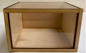 1:48 Room Box 'Normal Front' with Perspex Front and Top Kit (Inside 102W x 85D x 68Hmm)