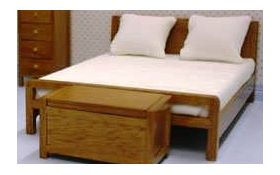 Double Bed Teak (134W x 180D x 72Hmm)