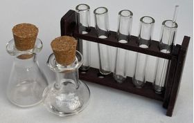 Test Tube and Beakers Set Brown (Test Tube: 5 Diam x 30Lmm)