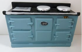 Large Light Blue Aga Style Stove Polyresin (130mmW 58mmD 84mmH)