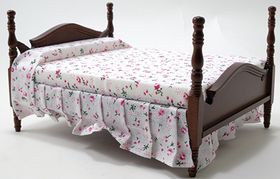 Double Bed, Walnut (7-1/8" x 5-1/4" x 4-1/16")