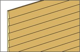 Clapboard 3/8" (3 1/2" H x 24" L)