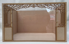 "Victorian" Roombox with Wooden Top (393W x 283D x 243Hmm Internal Dimensions)