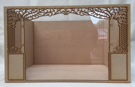 "Victorian" Roombox with Perspex Top (393W x 283D x 243Hmm Internal Dimensions)