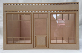 "Shop Front 2" Roombox with Perspex Top (393W x 283D x 243Hmm Internal Dimensions)