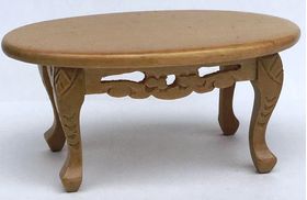 Oval Coffee Table Oak (83W x 52D x 40Hmm)