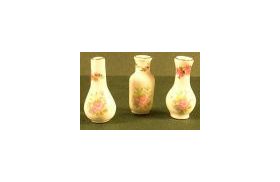 Vases, Floral on White (Price Each) (30mmH)