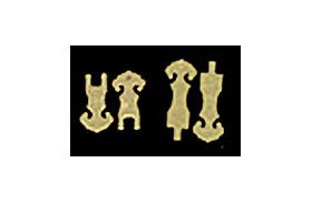 Ornate Hinges 2Pair (Large Side: 3/8" x 1/8")