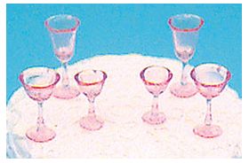 Stemware Pink 6 Pieces