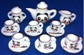 Tea Set 17pc, Panda bear