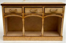 Sideboard with 3 Arches Kit Laser Cut