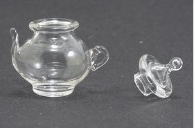 Glass Teapot (1-7/8" W x 5/8" H x 5/8" D)