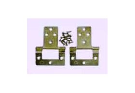Pair of 6mm Cranked Hinges No Screws (40mm long, Tongue 17mm)