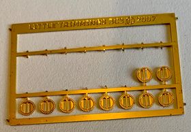 Round Dot Pattern Gold Buckle (5mm Diameter) (Price Per Buckle)