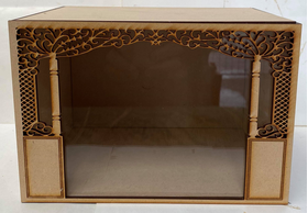 1:24 Room Box Victorian with Wooden Top Kit (Inside 192W x 149D x 133Hmm)