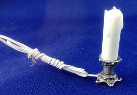 Pewter Flickering Candle Small (Stand 14mm, Total 40mm)