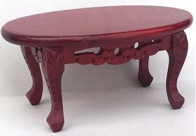 Oval Coffee Table Mahogany (83W x 52D x 40Hmm)