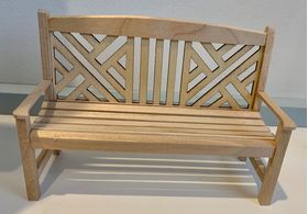 4 Piece Outdoor Setting Unpainted (Bench Seat: 123 x 50 x 88Hmm)