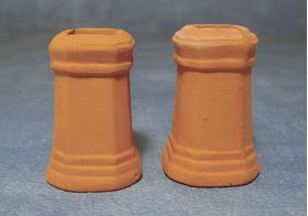 Square Chimney Pots PK2 (4.3cm x 2.9cm)