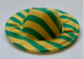 Hat Yellow/Green Stripe (40 Diam x 10Hmm)