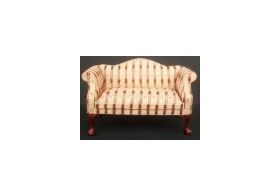 Sofa Cream Fabric Striped (130W x 60D x 80Hmm)
