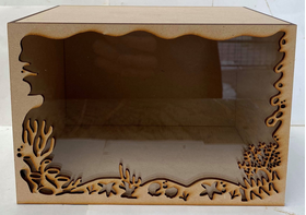 1:24 Room Box Under the Sea with Wooden Top Kit (Inside 192W x 149D x 133Hmm)