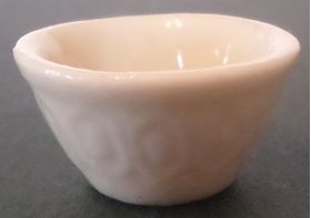 Bowl Embossed Cream (25Diam x 15Hmm)