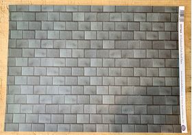 Embossed Dark Roof Slates on A3 Heavyweight Paper (420 x 297mm)