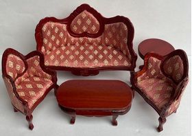 Living Room / Lounge Set 5Pc Diamond Pattern