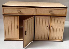 1:6 Kitchen Unit Double Laser Cut (199W x 75D x 123Hmm)