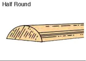 5/32nd Half Round Basswood