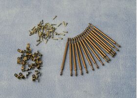 Stair Rod Set Antique, 15 Rods with 30 Brackets (50mm)