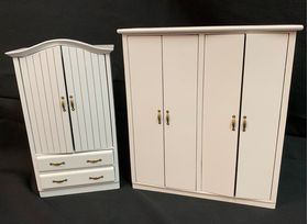 1:6 Wardrobe Set 2 Pieces NOTE: Small Sizes, Check Dimensions - Old Stock Clearance