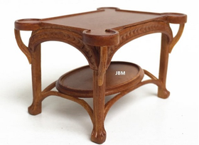 Art Nouveau Sofa Table Walnut (3" x 2 1/8" x 1 13/16")