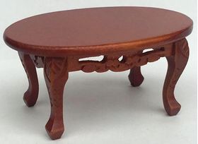 Oval Coffee Table Brown (83W x 52D x 40Hmm