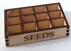 Crates with Dividers including Seeds Set of 3 Laser Cut (52 x 32 x 13mm)