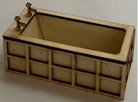 1:24 Laser Cut Bathtub Kit