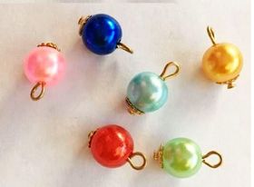 Pearl Ornaments 3Pc (Christmas) (3/8" Diam )