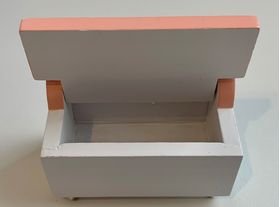 Toy Chest, White/Pink (73W x 43D x 44Hmm)