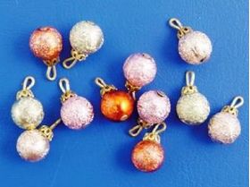 Christmas Baubles 12Pc (0.5cm x 1cm)