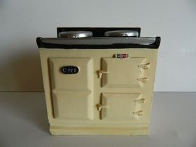 Cream Stove Polyresin
