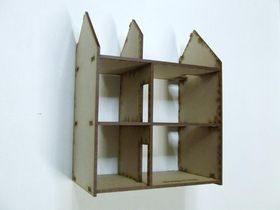 1:48 Victorian Single Fronted House Laser Cut Kit (206W x 96D (+34mm front) x 205Hmm)