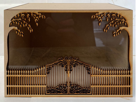 1:24 Room Box Into the Garden with Perspex Top Kit (Inside 192W x 149D x 133Hmm)