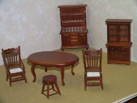 Dining Room Set Oak 6 Piece (Table – 153 x 105 x 65Hmm)