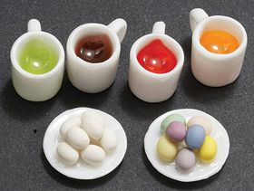 Easter Egg Colouring Set (Plate: 11/16" x 11/16" x 3/8", Mug: 5/8" x 7/16" x 1/2")