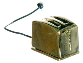 Silver Toaster (1"H x 0.5"W x 0.25"D) (Price Each)