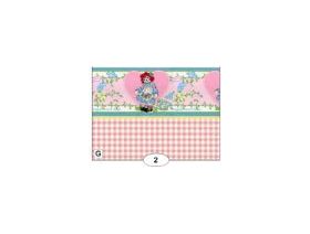 1:24 Wallpaper Rag Ann Pink - Check Floral (203 X 267mm)